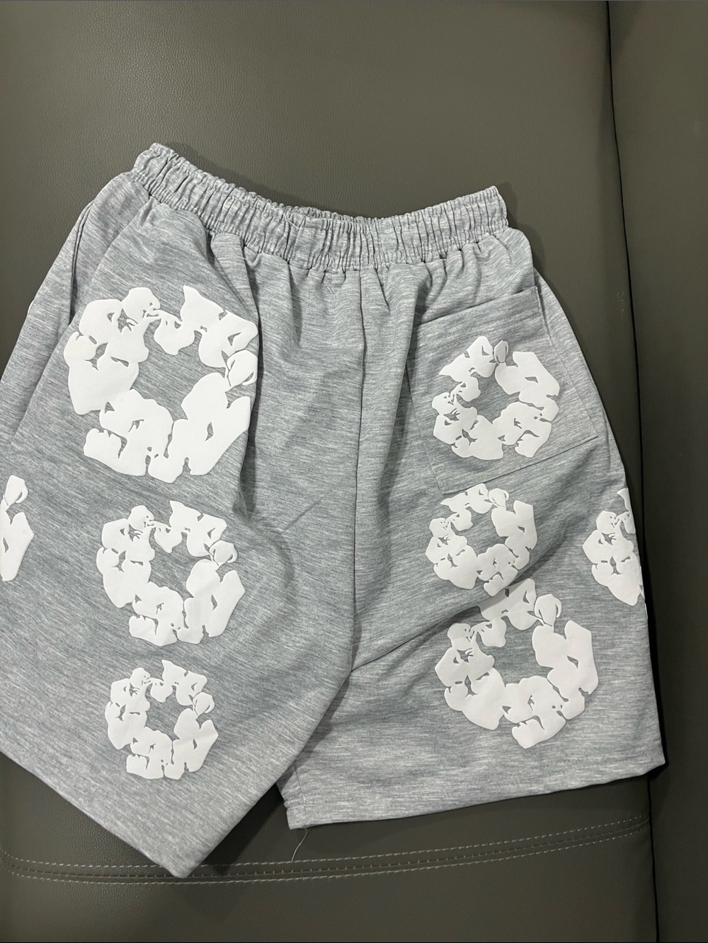 Gray Short Sleeve Tee with White Graphic Motif - Women's Casual Top - Picture 7 of 8